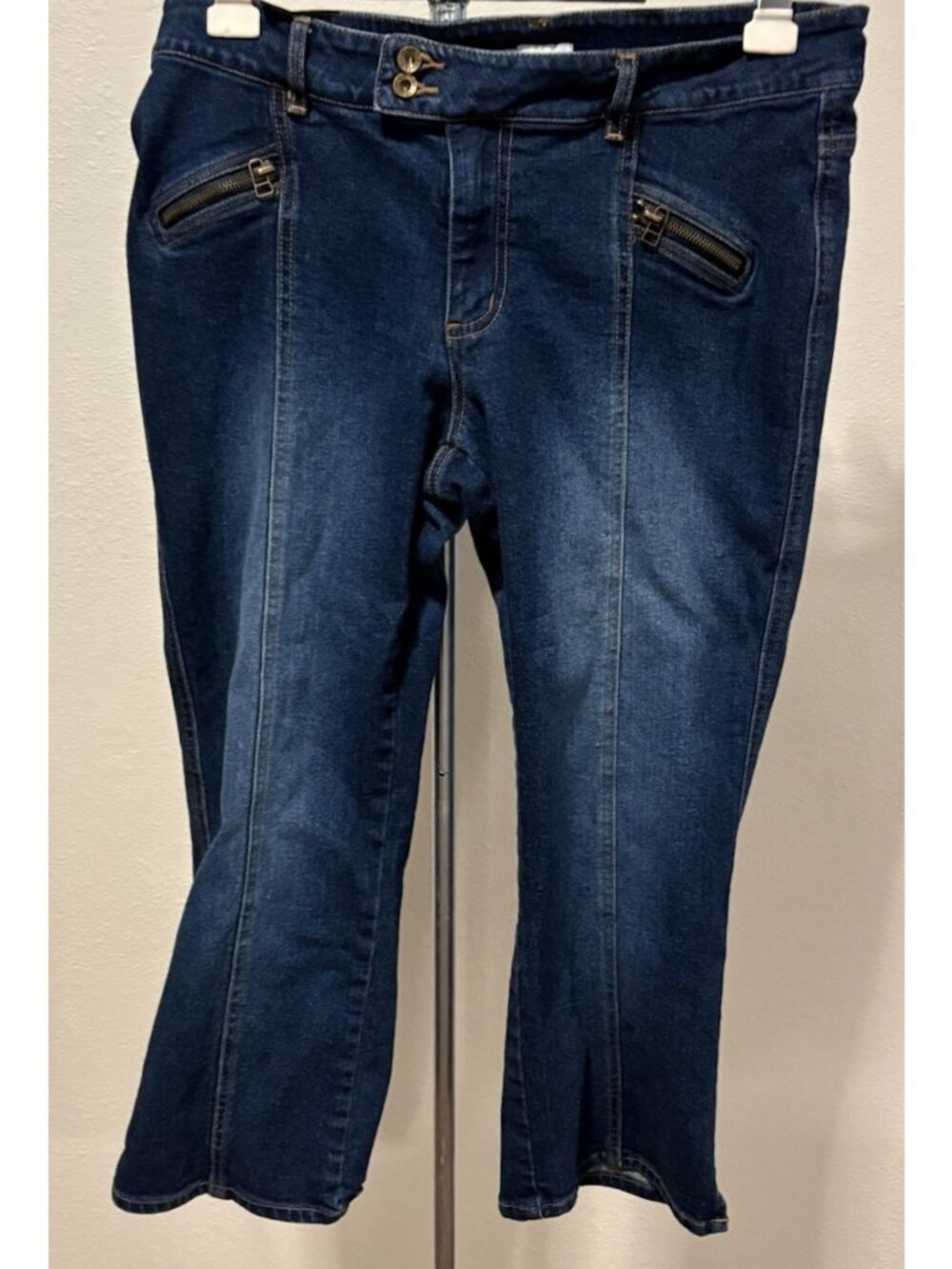 Vintage Y2K Route Sixty Six Womens Capris Jeans Straight Leg  Blue32X23.5”